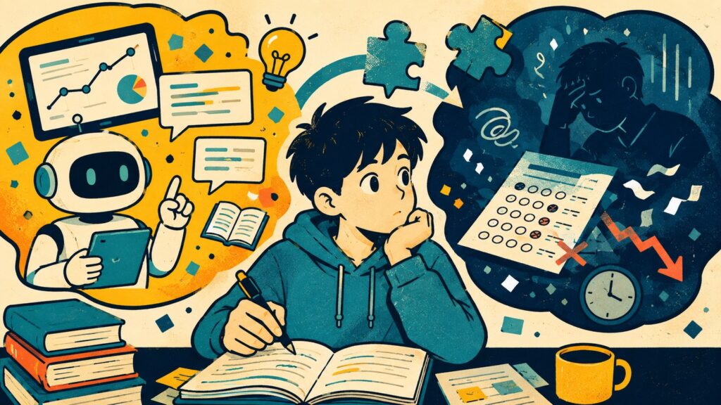 AIで成績は上がるのに本番で下がる理由｜1000人の高校生実験が示すAI学習の落とし穴